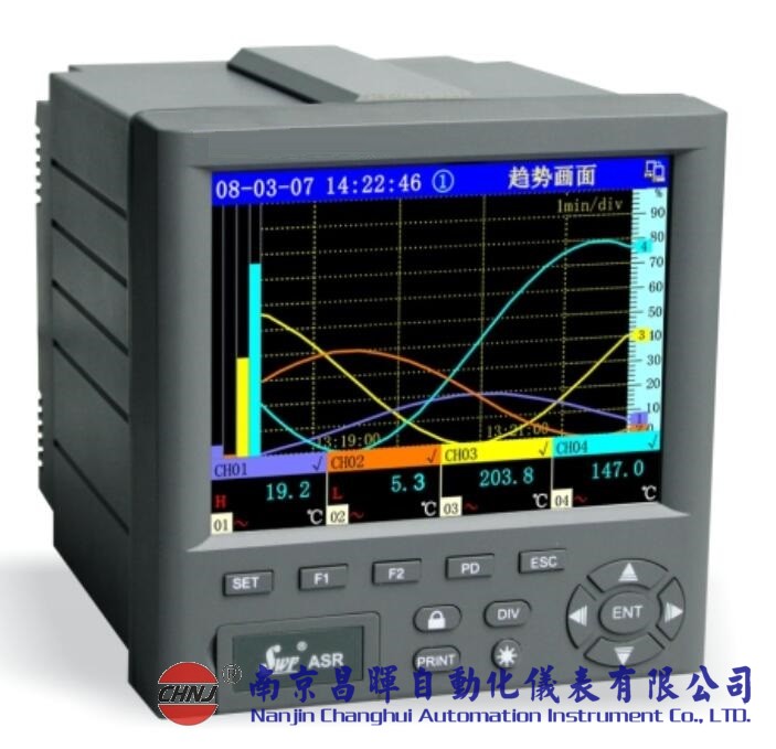 昌暉儀表SWP-ASR108-2-0/P3/C3/L/U彩色無(wú)紙記錄儀--南京昌暉